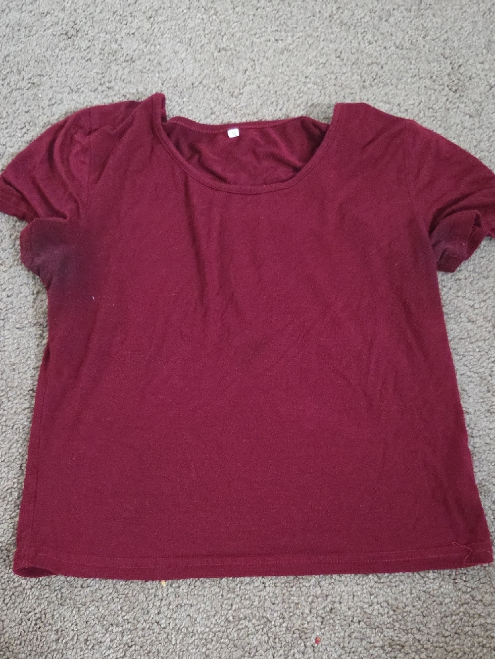Women’s Short Sleeve Crewneck Top - Burgundy